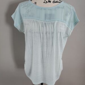 Banana Republic Soft Blue Sheer Top